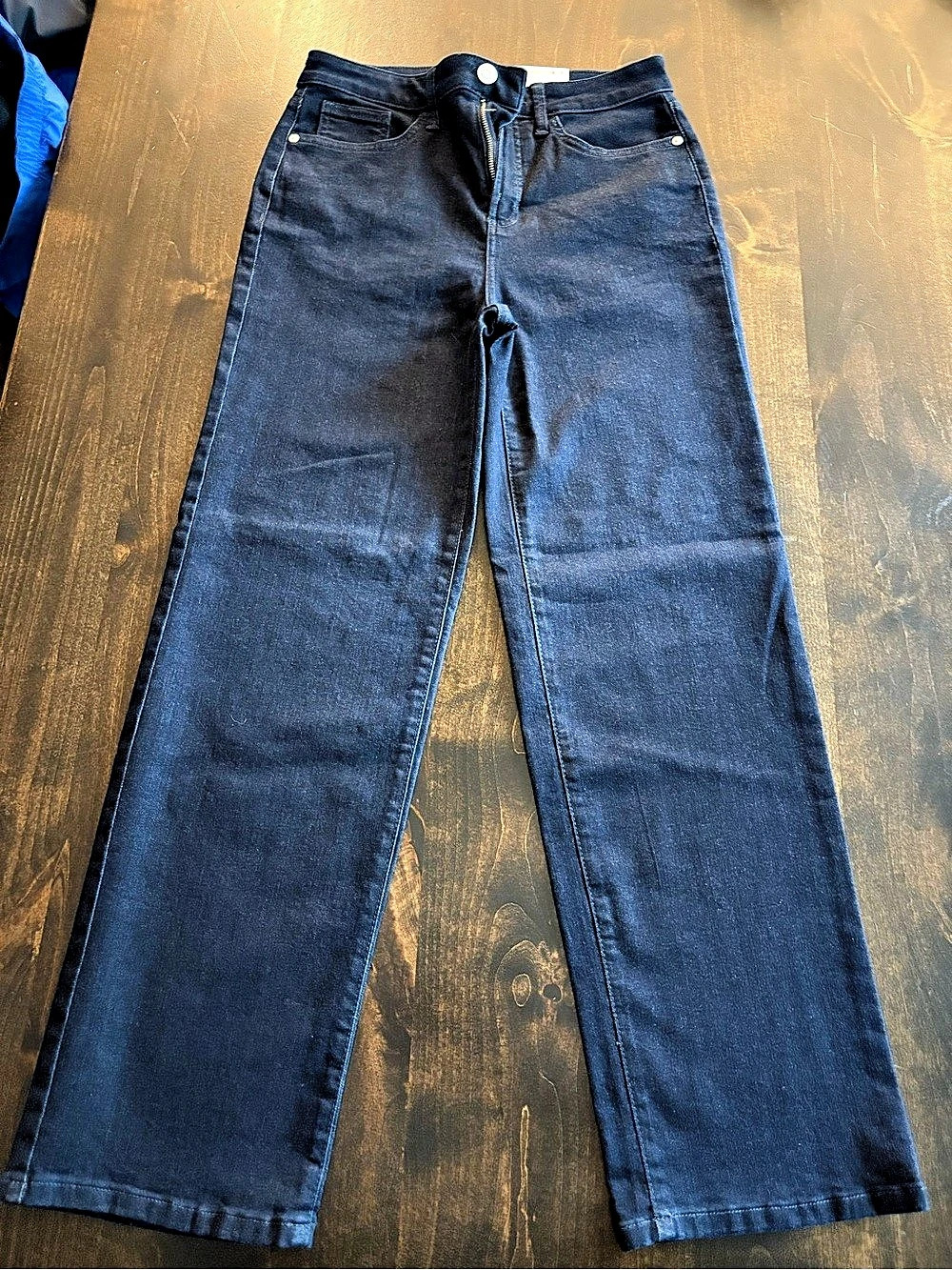 Lauren Conrad Super High-Rise Straight Leg Jeans in Blue Size 8 NWT